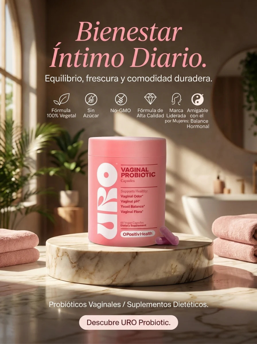 URO — Probióticos Vaginales 60 cápsulas | Apoyo para flora íntima y bienestar urinario