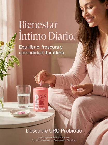 URO — Probióticos Vaginales 60 cápsulas | Apoyo para flora íntima y bienestar urinario