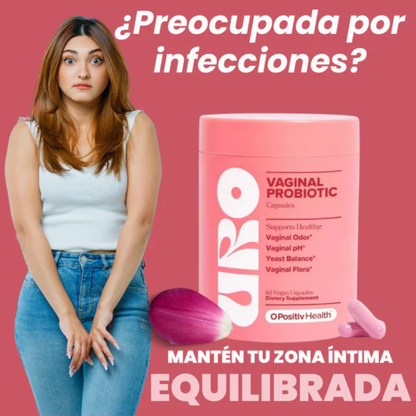 URO — Probióticos Vaginales 60 cápsulas | Apoyo para flora íntima y bienestar urinario