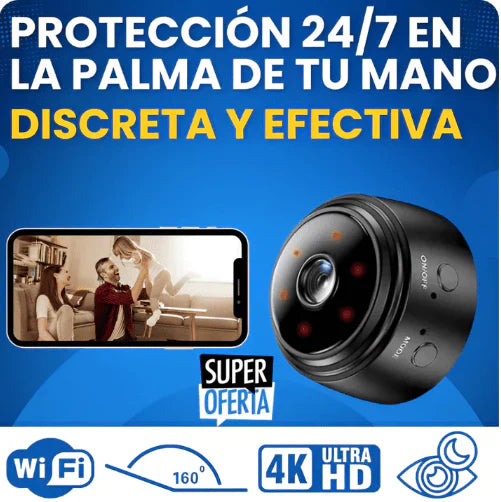 🔐 Mini Cámara de Seguridad HD –- Vigila Todo, Desde Cualquier Lugar